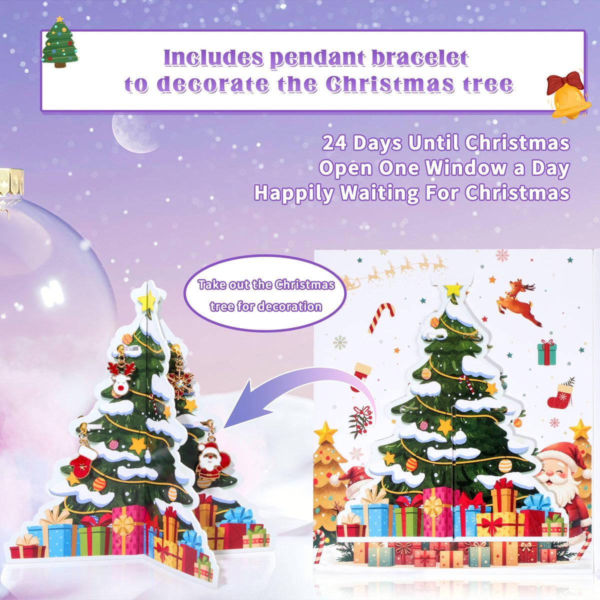 Christmas DIY Crystal Santa Blind Box Jewelry