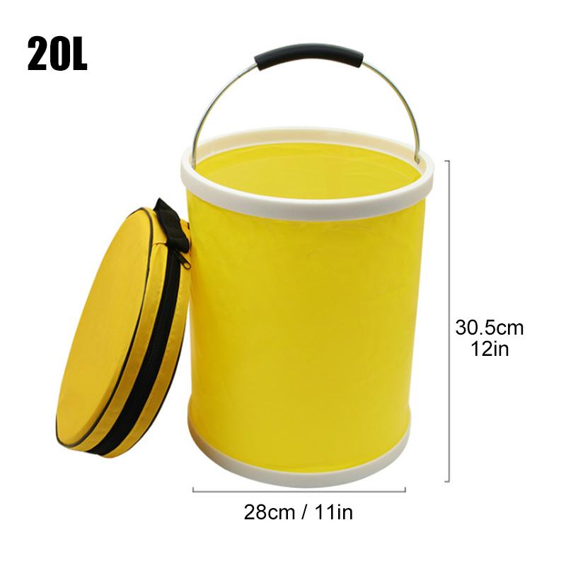 Foldable portable bucket for outdoor fishing