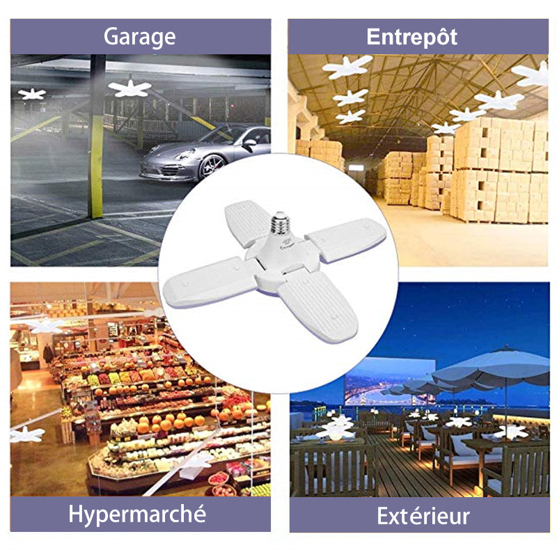 Foldable deformable universal garage lamp