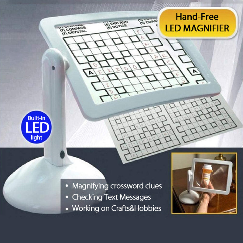 Hands-Free LED Desk Magnifier – 3X Magnification for Precision Work