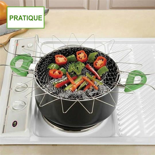 Chef Frying Basket Foldable Made of Stainless Steel