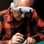 Magnifying glasses with LED lamps for double eyes