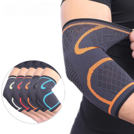 Adjustable Elastic Elbow Support Sleeve for Sports and Fitness