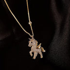 Beautiful Angel Horse Pendant Necklace