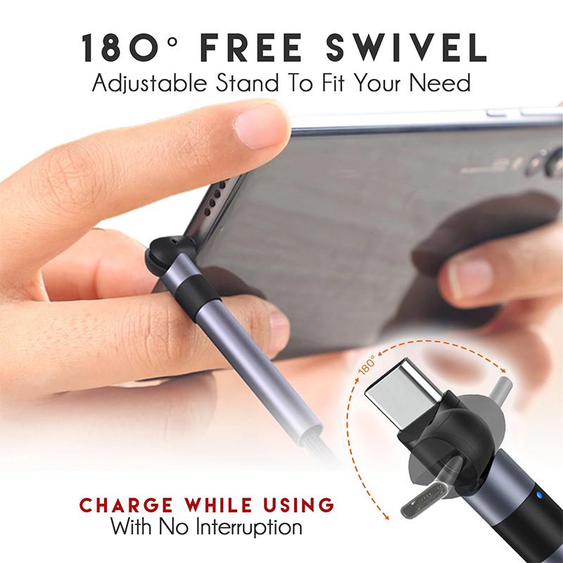 Rotatable Phone Stand Charger Cable