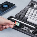 Keyboard wrist rest with desk divider box