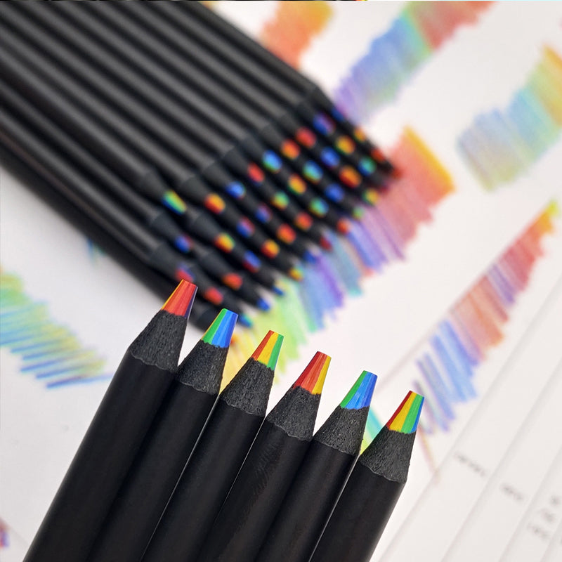 Fun Rainbow Gradient Colored Pencil