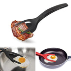 2-in-1 Tongs Handle and Elasticity Spatula