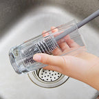 Allround bottle cleaning brush and cup brush
