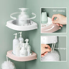 Bathroom Corner Rotating Shelf