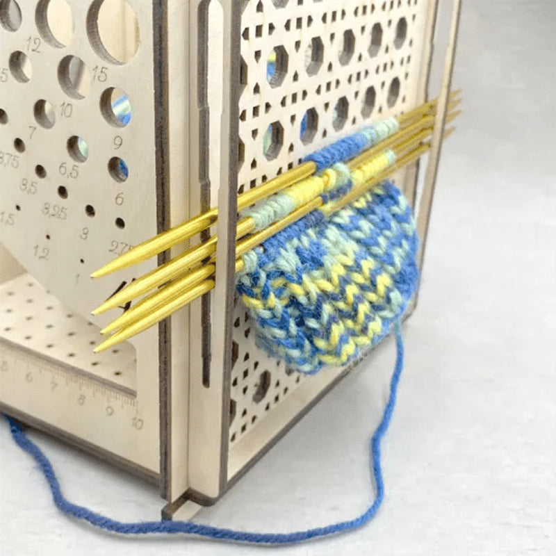 All-in-one Wood Yarn Bowl - Multifunctional Knitting Tool