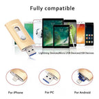 3 in 1 large capacity USB flash drive for mobile phone and computer