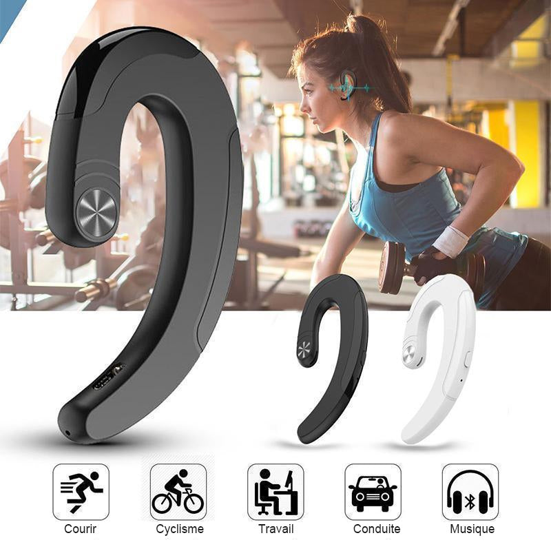 Bluetooth Bone Conduction Headphones with 5-Hour Playback and CVC6.0 Noise Cancellation