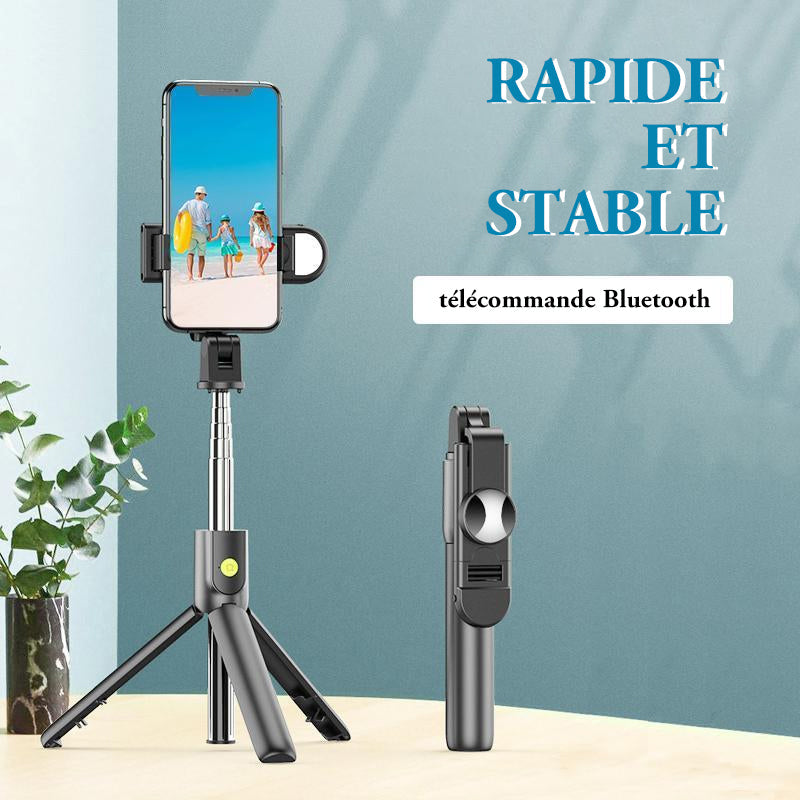Tripod for selfie stick with Bluetooth remote control