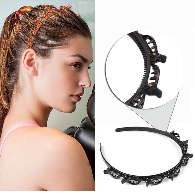 Headband with fringe clip