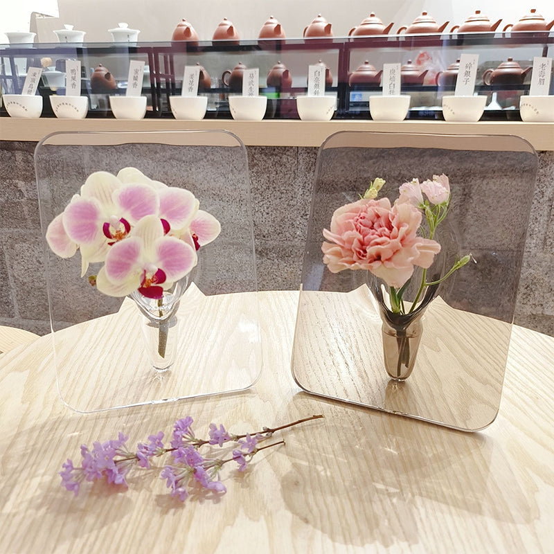 Photo Frame Vase Desk Flower Arrangement Ornament
