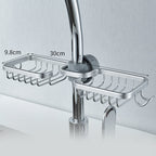 Shower holder for Shampoo & Soap – Stainless Aluminium – Silver or Black – No Drilling