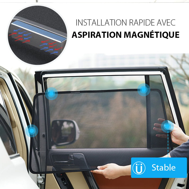 Magnetic holder for car window shade dispenser