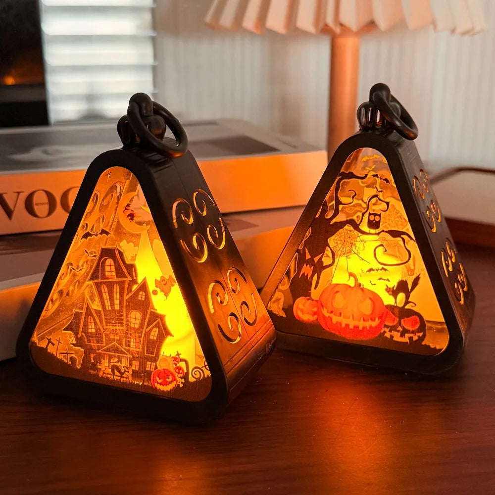 Halloween Decor Triangle Table Lamp