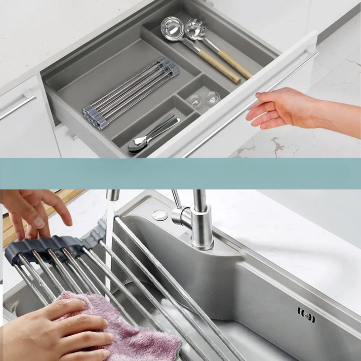 Compact Dish Dryer Foldable Over Sink