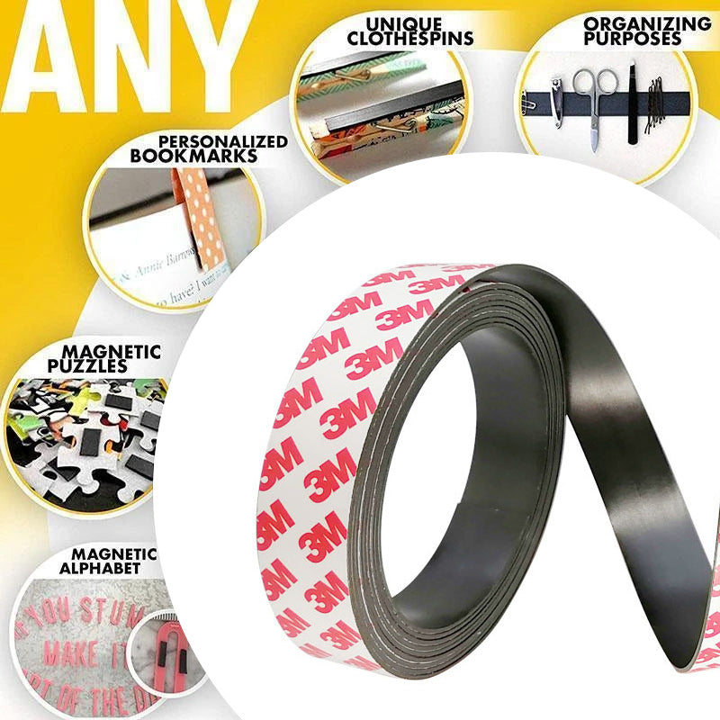 Self-adhesive magnetic tape