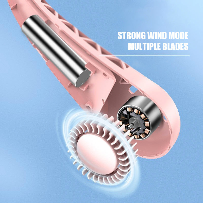 Mini portable neck fan