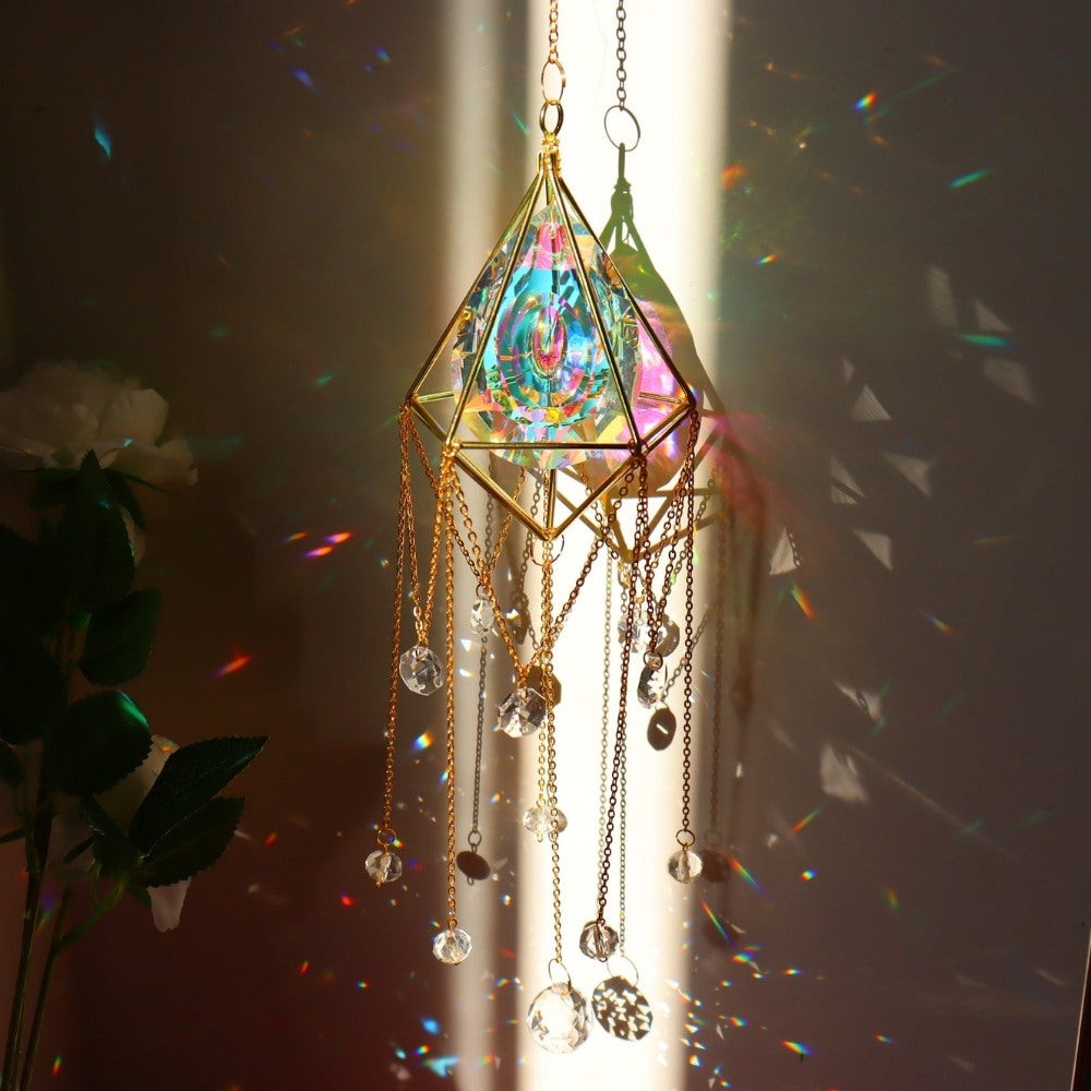 LumiChime Crystal Wind Chime | Harmonious Sounds | Garden & Home Decor | Sparkling Design