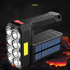 Solar LED Flashlight – Waterproof, powerful handheld spotlight with lithium battery