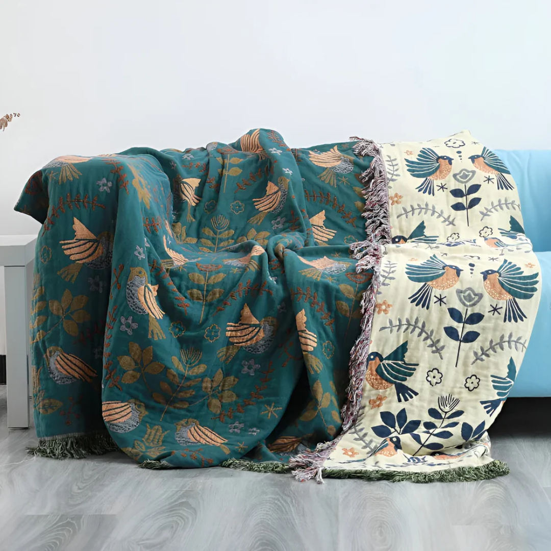 Warm Embroidered Blanket