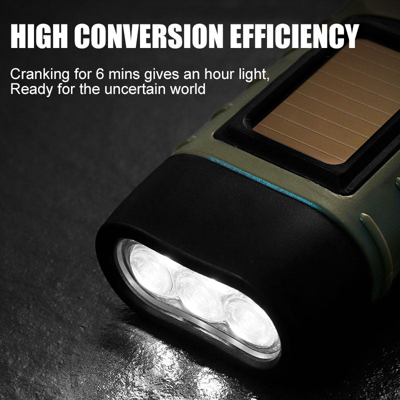 Handcrank Solar-powered Flashlight