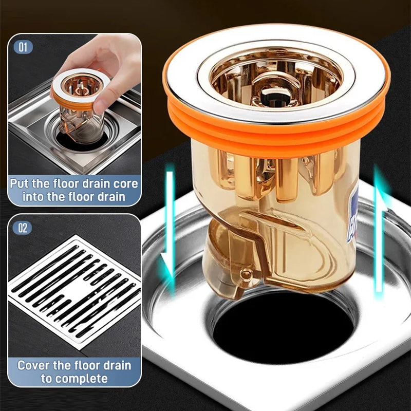 Universal double deodorant drain core