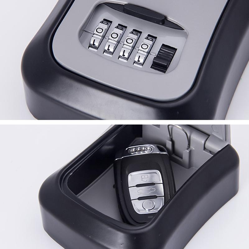 Wall key box with password
