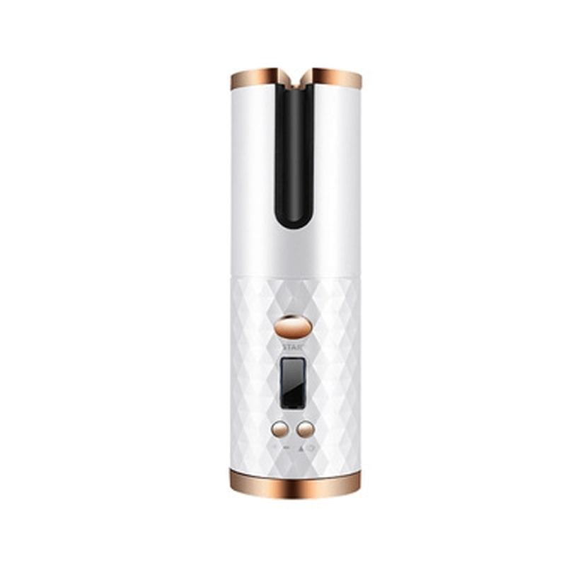 Cordless automatic rotating curling iron