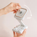 Portable hanging neck fan