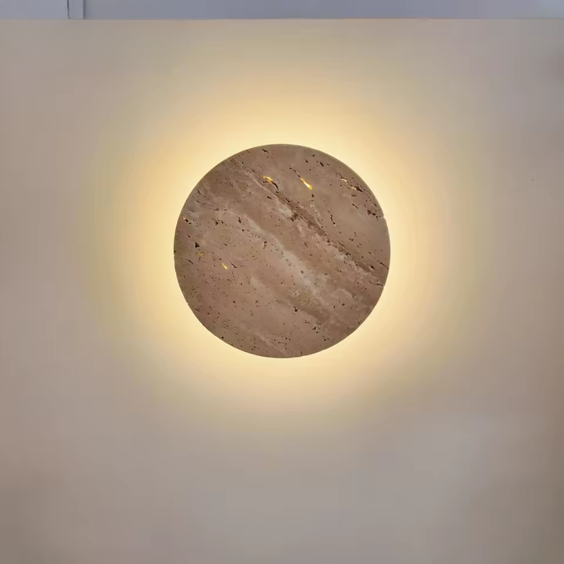 Wabi-Sabi Travertine Natural Stone Wall Light