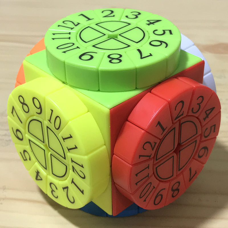 Hardest Magic Cube, with 6 Color Surfaces and 6 Roulette Wheels, for Kids and Adults