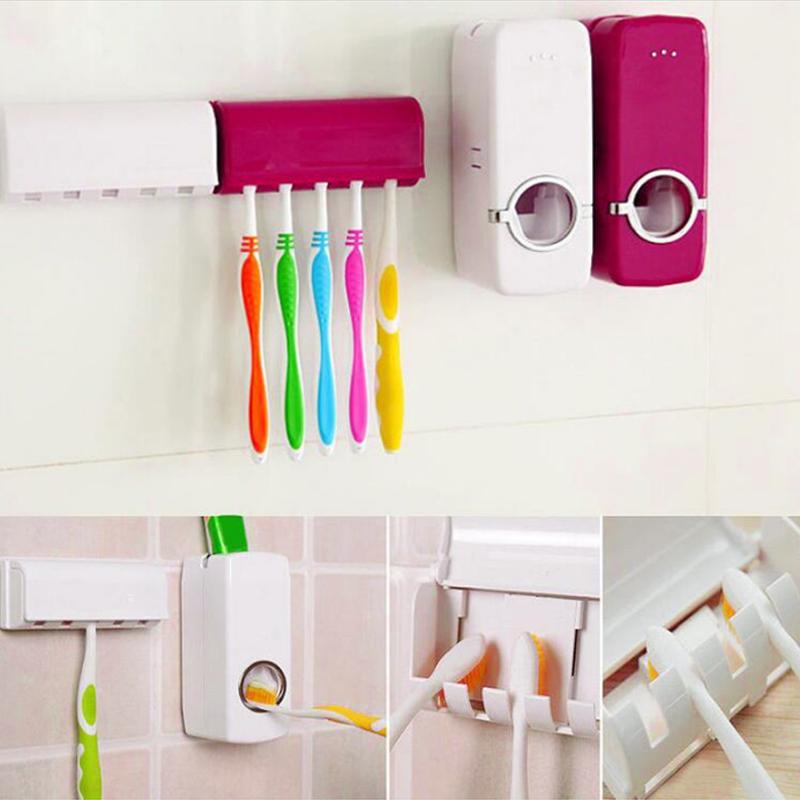 Wall-mounted toothbrush station