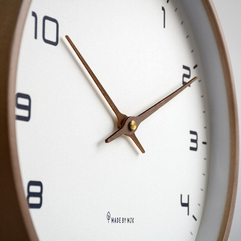 Scandinavian wall clock made of wood