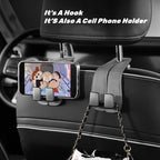 Car seat back double hook