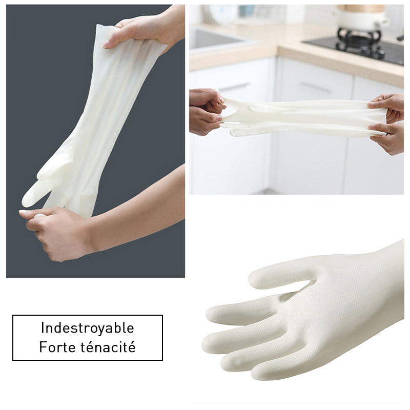 Robust velvet kitchen gloves (4 pairs)