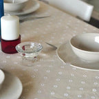 Daisy Print Cotton Linen Tablecloth