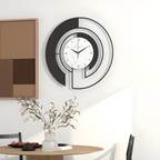 Arch | Large Black Wall Clock Modern 46x46 cm