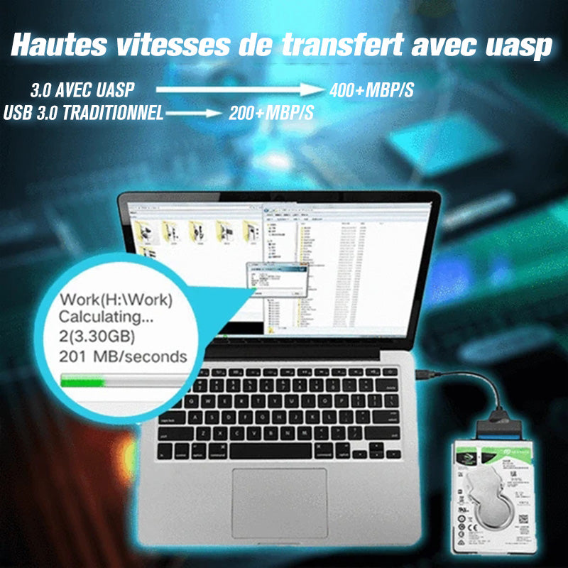 USB 3.0 to SATA III hard drive adapter