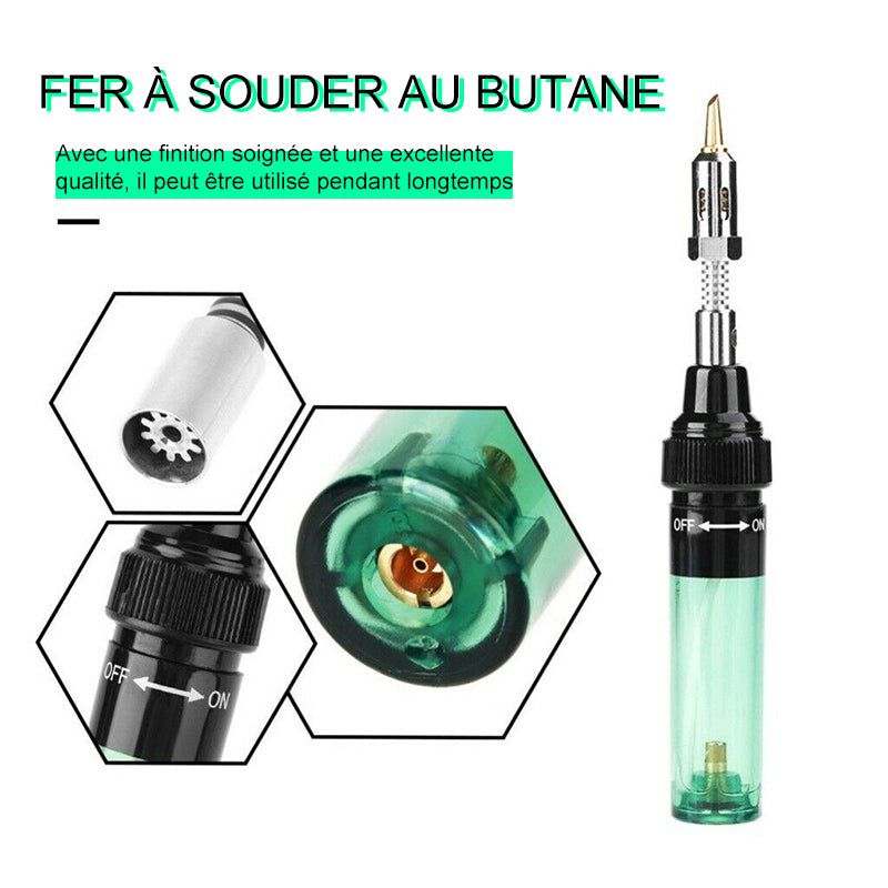 Portable welding tool with burner