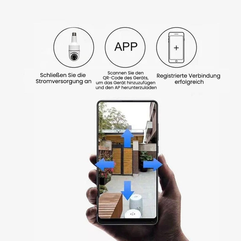 Wireless WiFi Surveillance Camera with Bulb