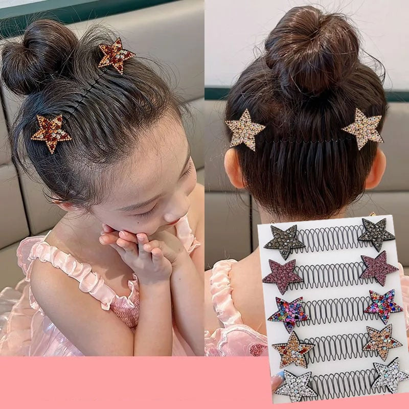 Rhinestone Star Hair Comb Set (5 pieces)