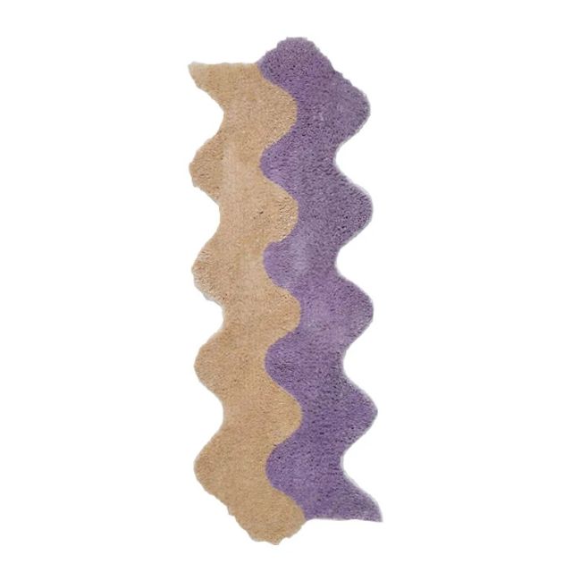 Abstract Color Block Rug made of Cotton-Polyester