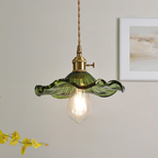 Chic Hibiscus Glass Pendant Lamp