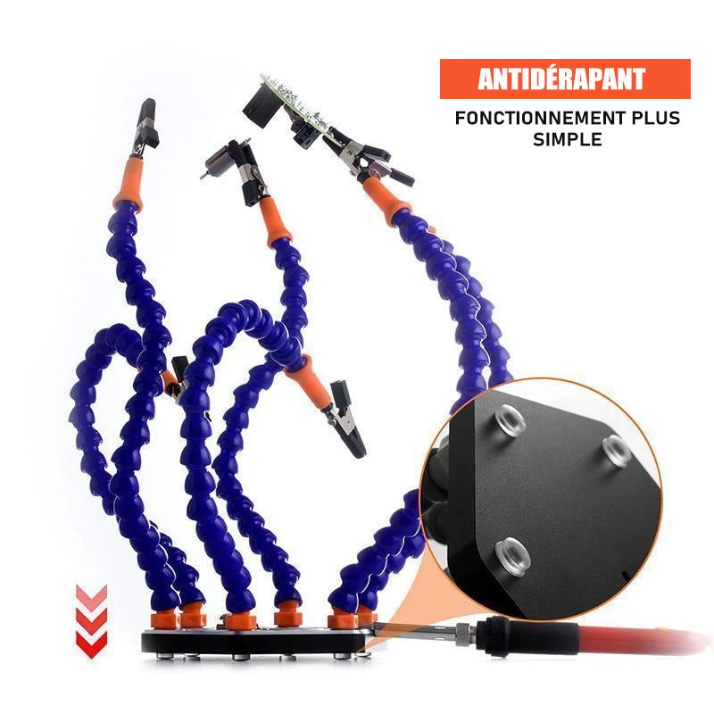 Aluminum alloy sweat base with flexible arms