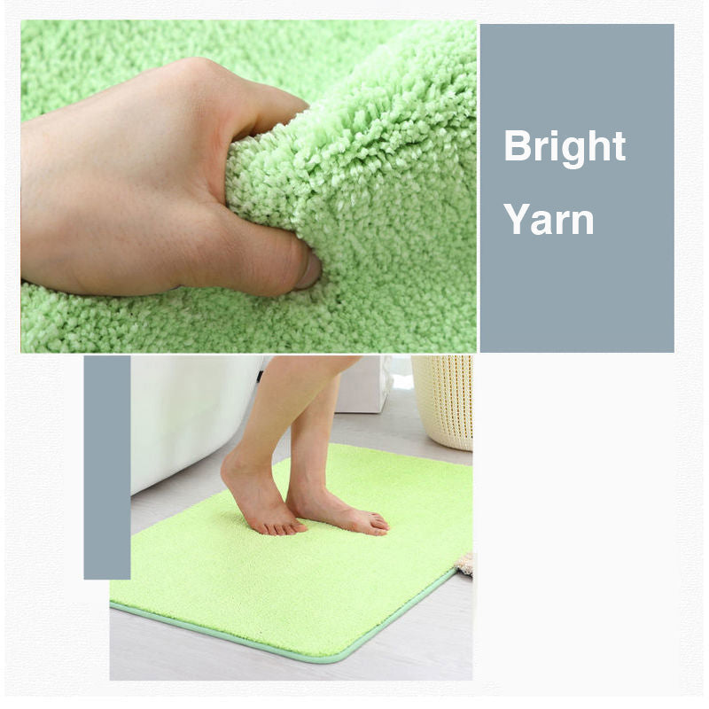 Feblilac Solid Color Tufted Bath Mat, Multiple Sizes Bath Mat, Pure Non-Slip Bath Mat